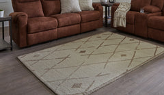 Guyford Beige/Brown Medium Rug - Ornate Home
