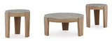 Guystone Light Brown Occasional Table Set (Set of 3) (Online Special Price) - Ornate Home