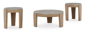 Guystone Light Brown Occasional Table Set (Set of 3) (Online Special Price) - Ornate Home