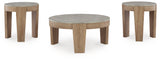 Guystone Light Brown Occasional Table Set (Set of 3) (Online Special Price) - Ornate Home