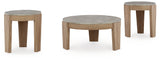 Guystone Light Brown Occasional Table Set (Set of 3) (Online Special Price) - Ornate Home