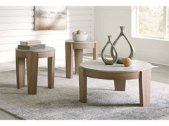 Guystone Light Brown Occasional Table Set (Set of 3) - Ornate Home