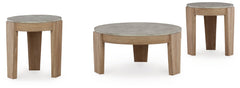 Guystone Light Brown Occasional Table Set (Set of 3) - Ornate Home