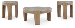 Guystone Light Brown Occasional Table Set (Set of 3) - Ornate Home