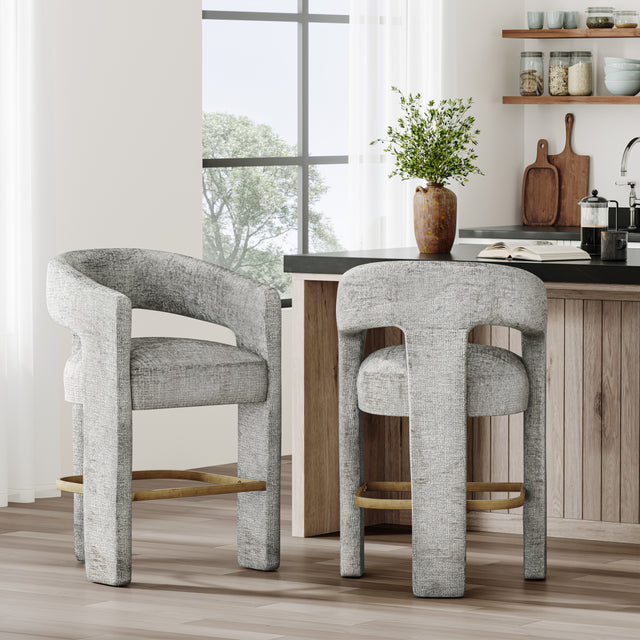 Gwen Grey Uph Stool - Ornate Home