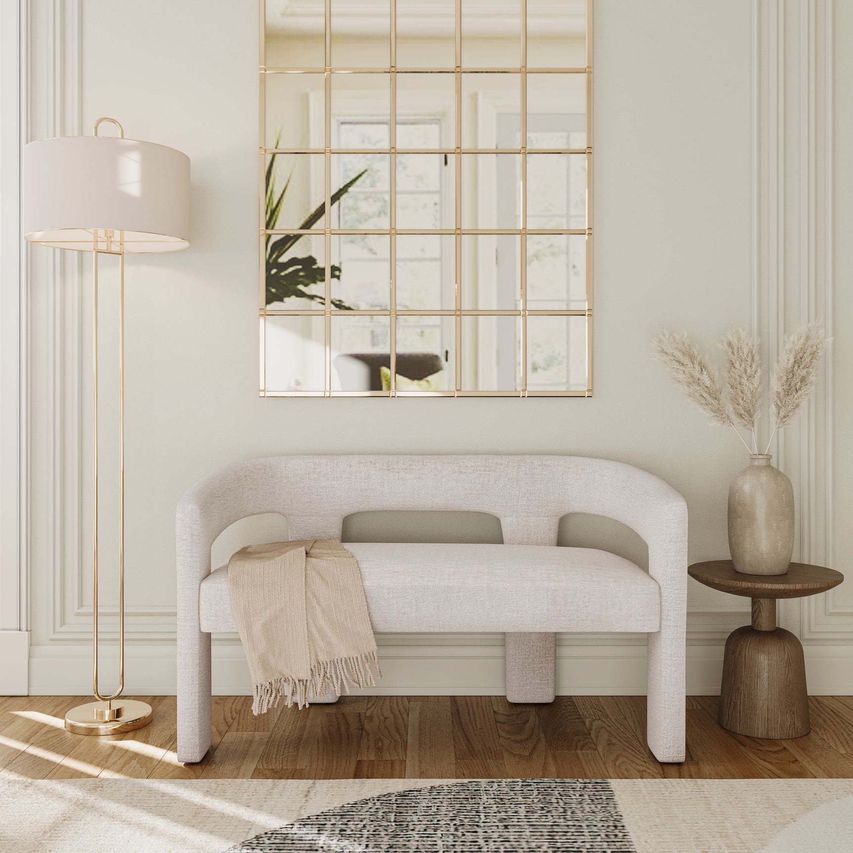 Gwen Natural Bench - Ornate Home