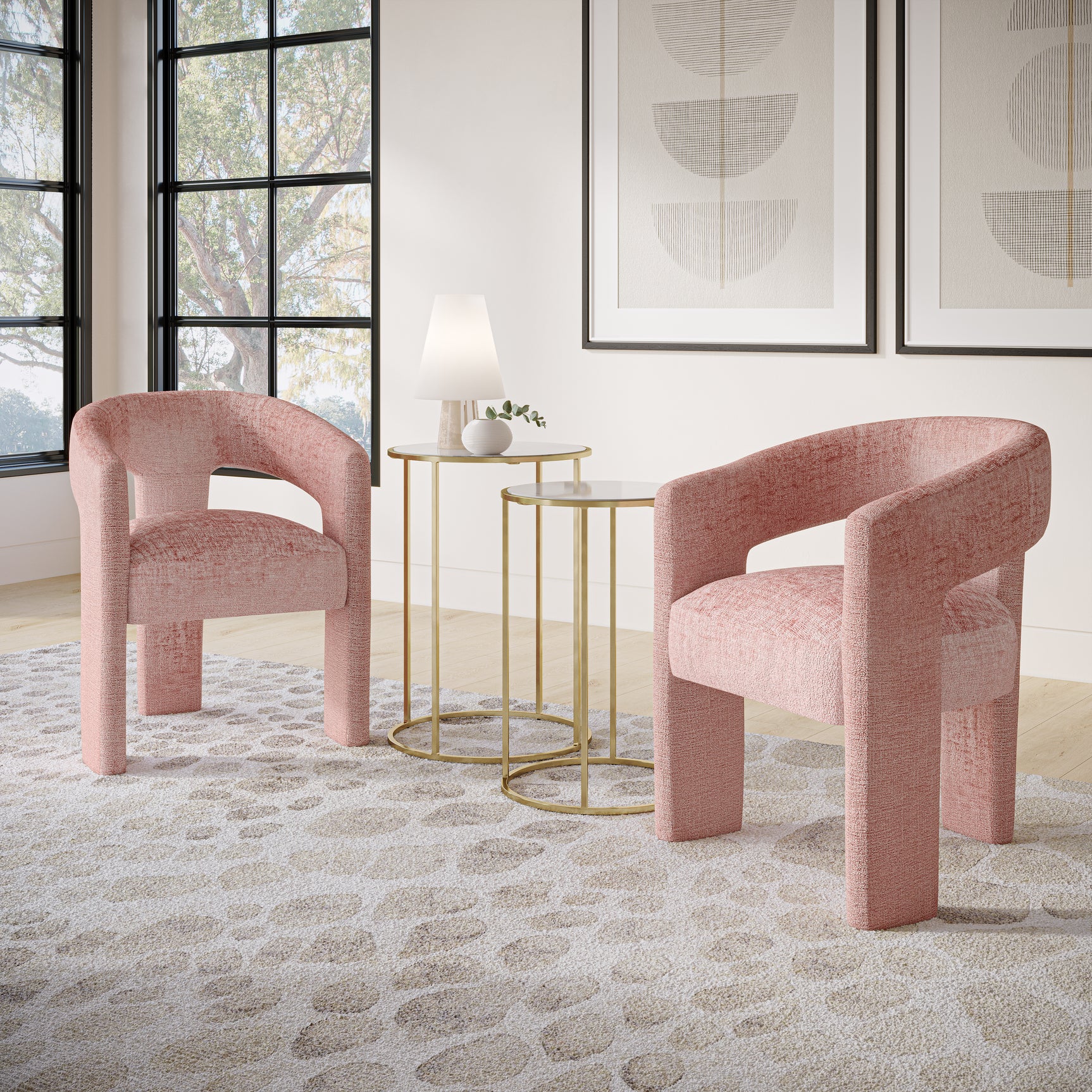 Gwen Pink Uph Chair - Ornate Home