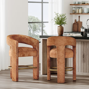 Gwen Rust Uph Stool - Ornate Home