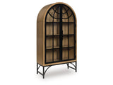 Gwenwich Natural/Black Accent Cabinet - Ornate Home