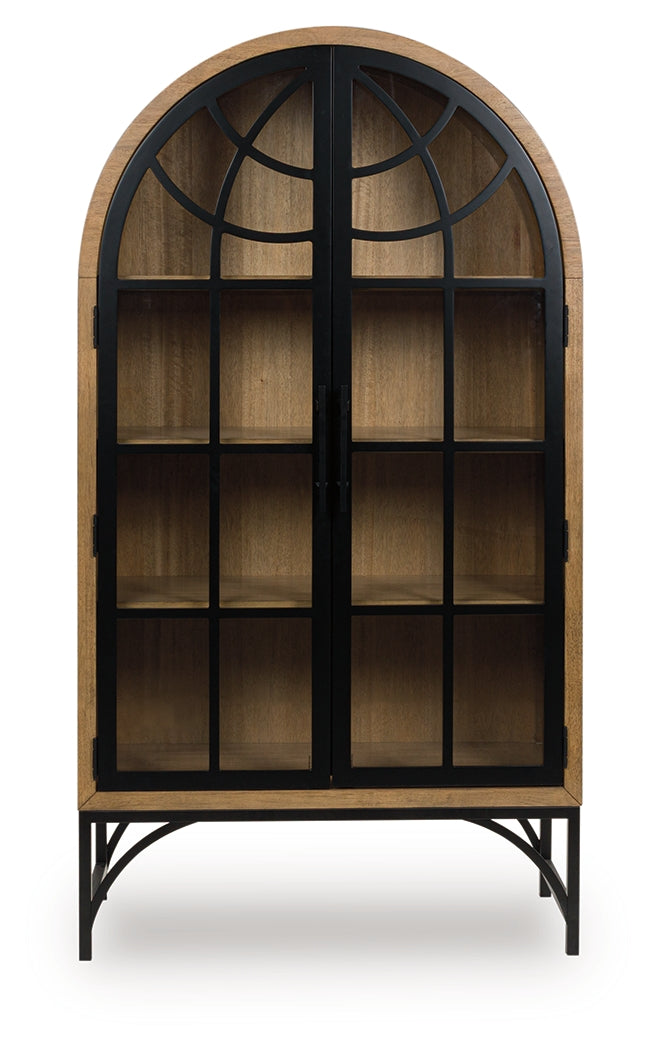 Gwenwich Natural/Black Accent Cabinet - Ornate Home