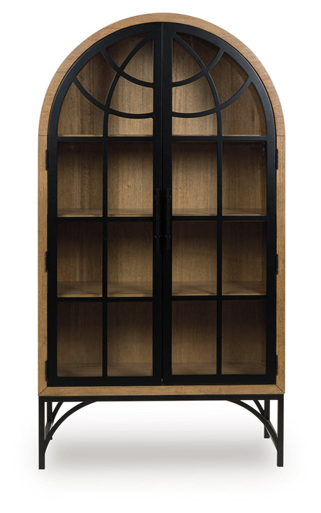 Gwenwich Natural/Black Accent Cabinet - Ornate Home