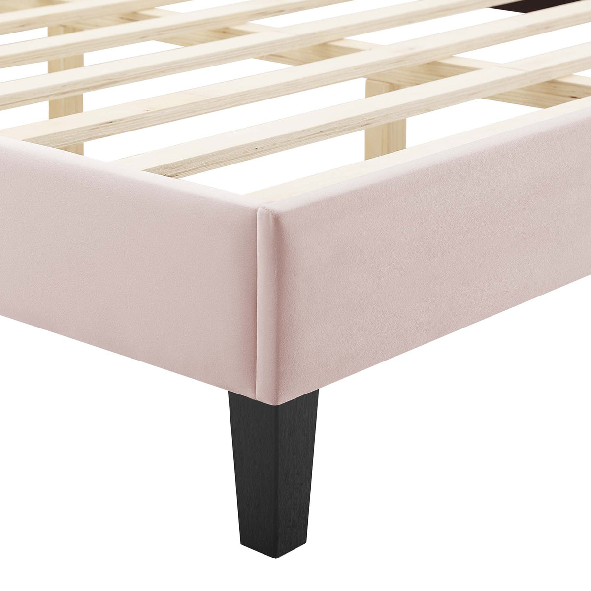 Gwyneth Pink Tufted Performance Velvet Queen Platform Bed - 87x67" - Ornate Home