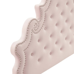 Gwyneth Pink Tufted Performance Velvet Queen Platform Bed - 87x67" - Ornate Home