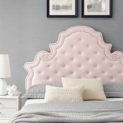 Gwyneth Pink Tufted Performance Velvet Queen Platform Bed - 87x67" - Ornate Home