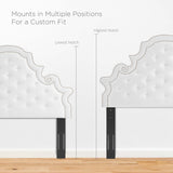 Gwyneth White Tufted Performance Velvet Queen Platform Bed (MOD-6751) - Ornate Home