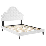 Gwyneth White Tufted Performance Velvet Twin Platform Bed