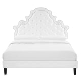 Gwyneth White Tufted Performance Velvet Twin Platform Bed