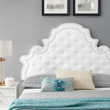 Gwyneth White Tufted Performance Velvet Twin Platform Bed