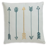 Gyldan White/Teal/Gold Pillow - Ornate Home