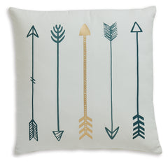 Gyldan White/Teal/Gold Pillow - Ornate Home