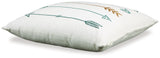 Gyldan White/Teal/Gold Pillow - Ornate Home