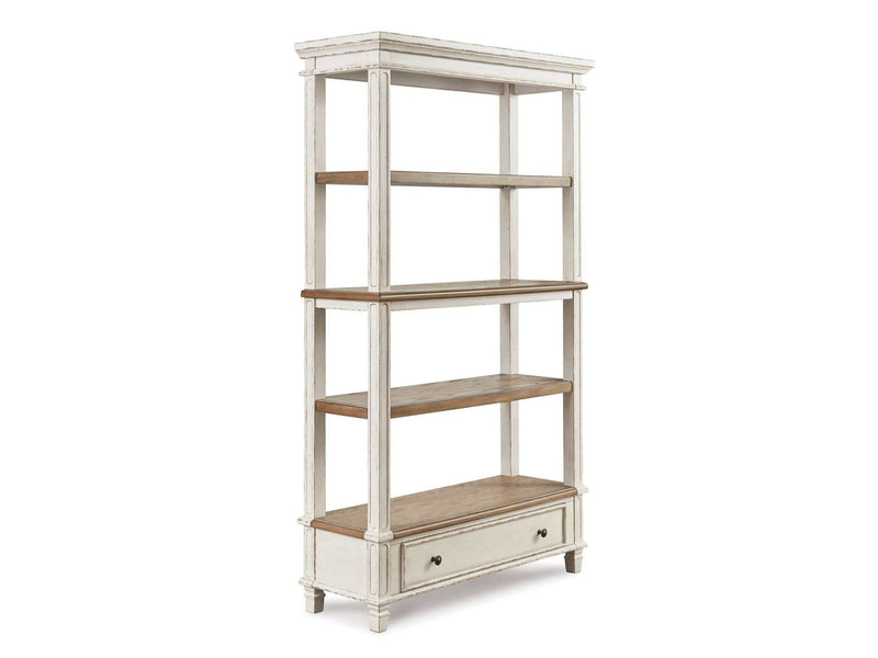 Realyn Brown/White 75" Bookcase - Ornate Home