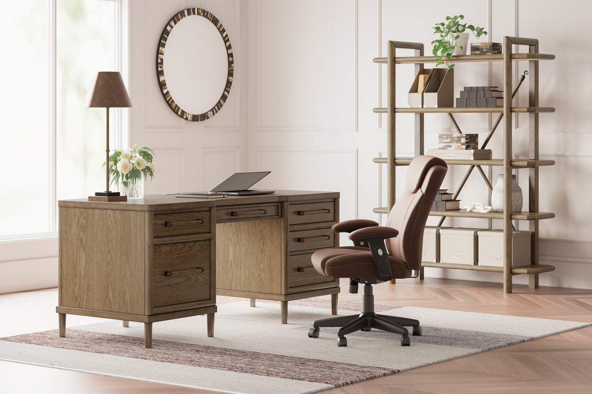 Roanhowe Brown 68" Home Office Desk - Ornate Home