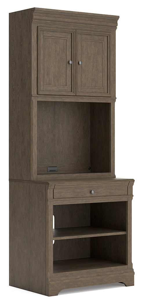 Janismore Weathered Gray Bookcase - Ornate Home