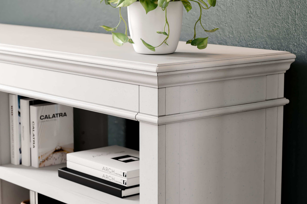 Kanwyn Whitewash Credenza w/ Open Storage - Ornate Home