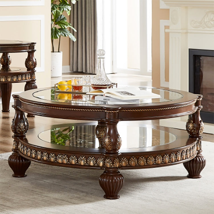 Victoria Mohagany 3pc Coffee Table Set  / HD-1521 - Ornate Home