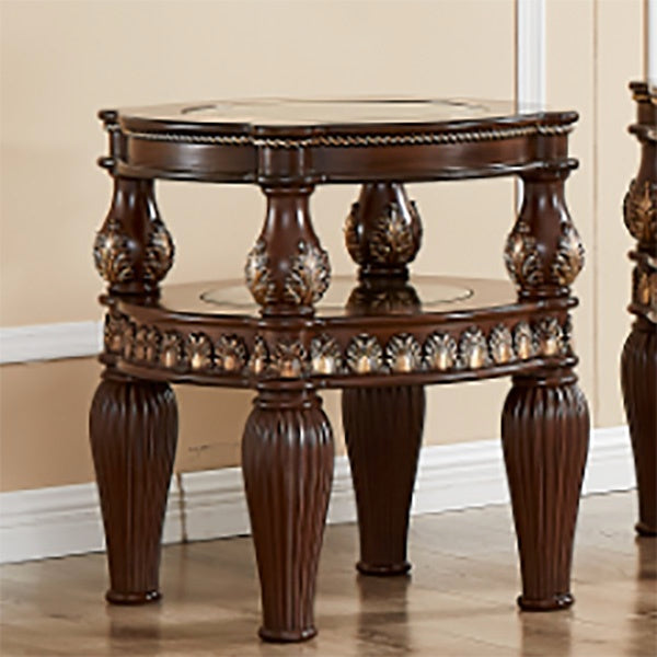 Victoria Mohagany 3pc Coffee Table Set  / HD-1521 - Ornate Home