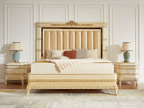 Majesty Ivory/Gold 4-Piece Eastern King Bedroom Set