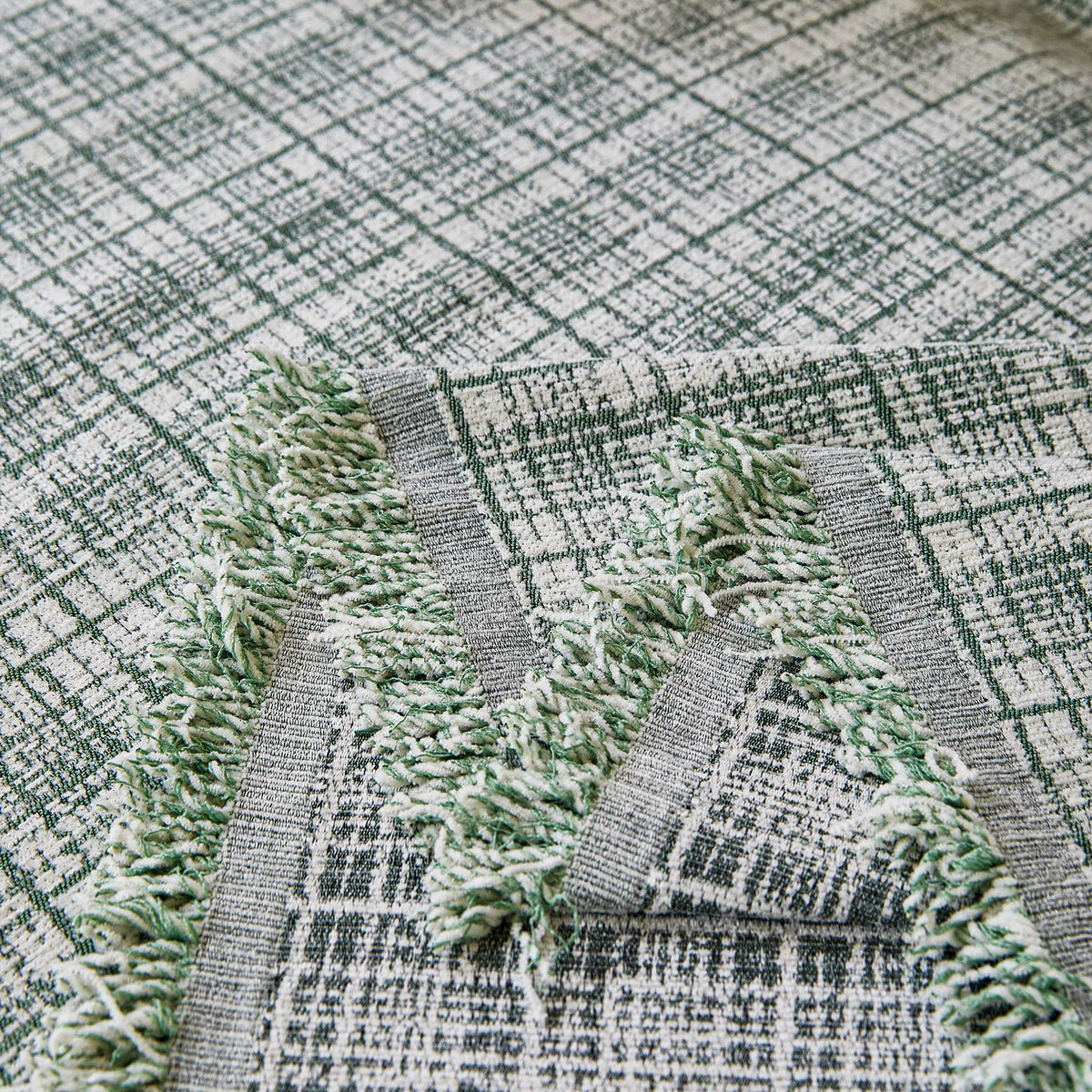 Textured Plaid Couch Throw Cover, Modern Decorative Sectional Furniture Covers