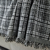 Textured Plaid Couch Throw Cover, Modern Decorative Sectional Furniture Covers
