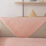Luxury Sherpa Fleece Solid Sofa Towels Thickened Plush Non Slip Sofa Cushion Covers