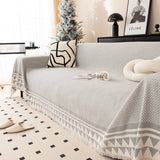 Chenille Jacquard Sofa Throw Blanket Cover Soft Polyester Weave Couch Throw Cover for Pets Dog Kids