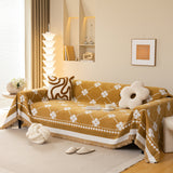 Comfy Four-Leaf Clover Hope Faith Love Luck Blanket for Couch, Chenille Scratch Proof Sofa Blanket Covers
