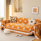 Comfy Four-Leaf Clover Hope Faith Love Luck Blanket for Couch, Chenille Scratch Proof Sofa Blanket Covers