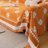 Comfy Four-Leaf Clover Hope Faith Love Luck Blanket for Couch, Chenille Scratch Proof Sofa Blanket Covers