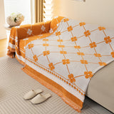 Comfy Four-Leaf Clover Hope Faith Love Luck Blanket for Couch, Chenille Scratch Proof Sofa Blanket Covers