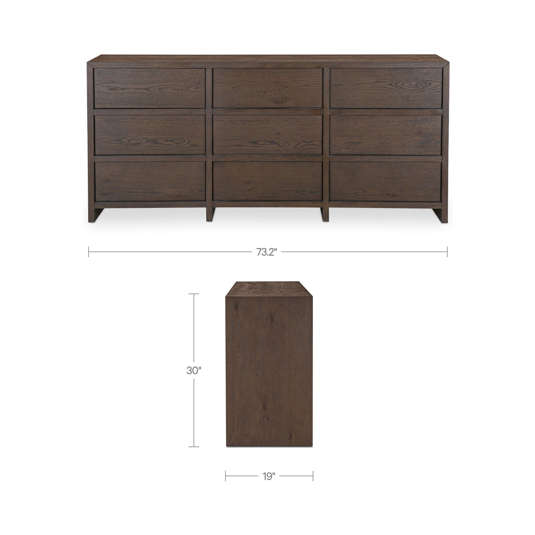 Jenson Brown 9 Drawer Dresser