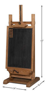 Haagen Natural Adjustable Blackboard Easel - Ornate Home