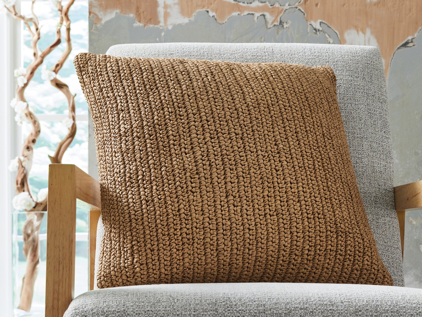 Habenvale Tan Pillow (Set of 4) (Online Special Price) - Ornate Home