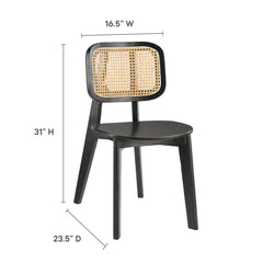Habitat Black Wood Dining Side Chair - Ornate Home