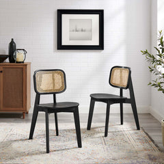 Habitat Black Wood Dining Side Chair (Set of 2) - Ornate Home