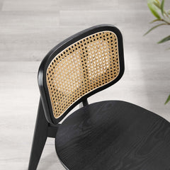 Habitat Black Wood Dining Side Chair (Set of 2) - Ornate Home