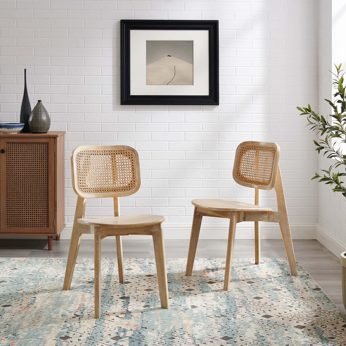 Habitat Gray Wood Dining Side Chair (Set of 2) - Ornate Home