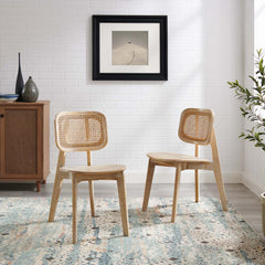 Habitat Gray Wood Dining Side Chair (Set of 2) - Ornate Home