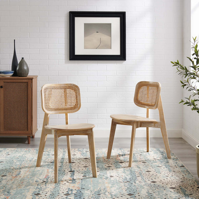 Habitat Gray Wood Dining Side Chair (Set of 2) - Ornate Home