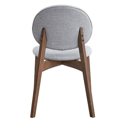 Hadasa Light Gray & Walnut Side Chair (Set of 2) - Ornate Home